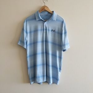 Under Armour UA playoff polo blue stripe
